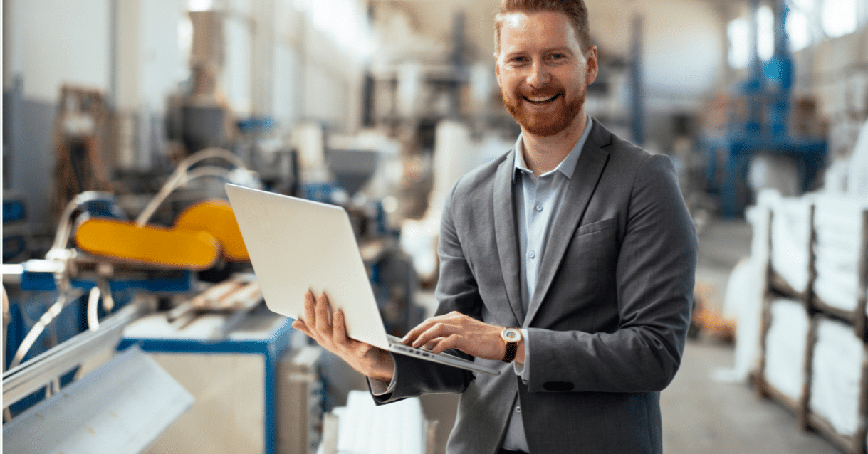 Man in a manufacturing facility