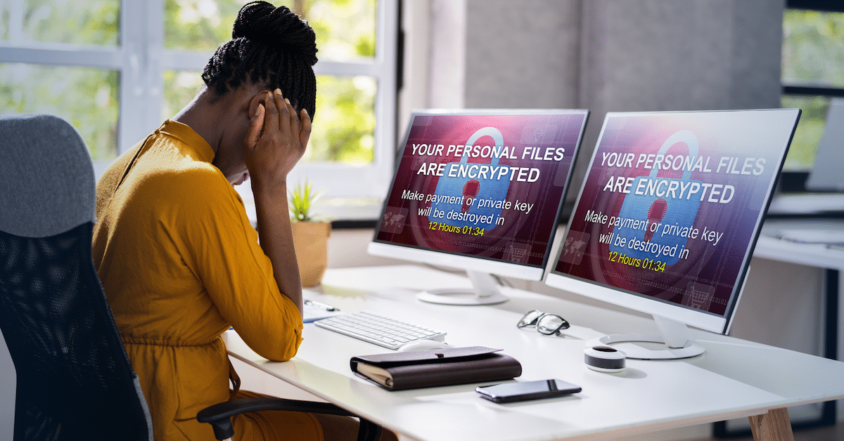 Woman stressed out while using computer