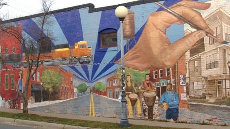 noda north carolina wall mural art